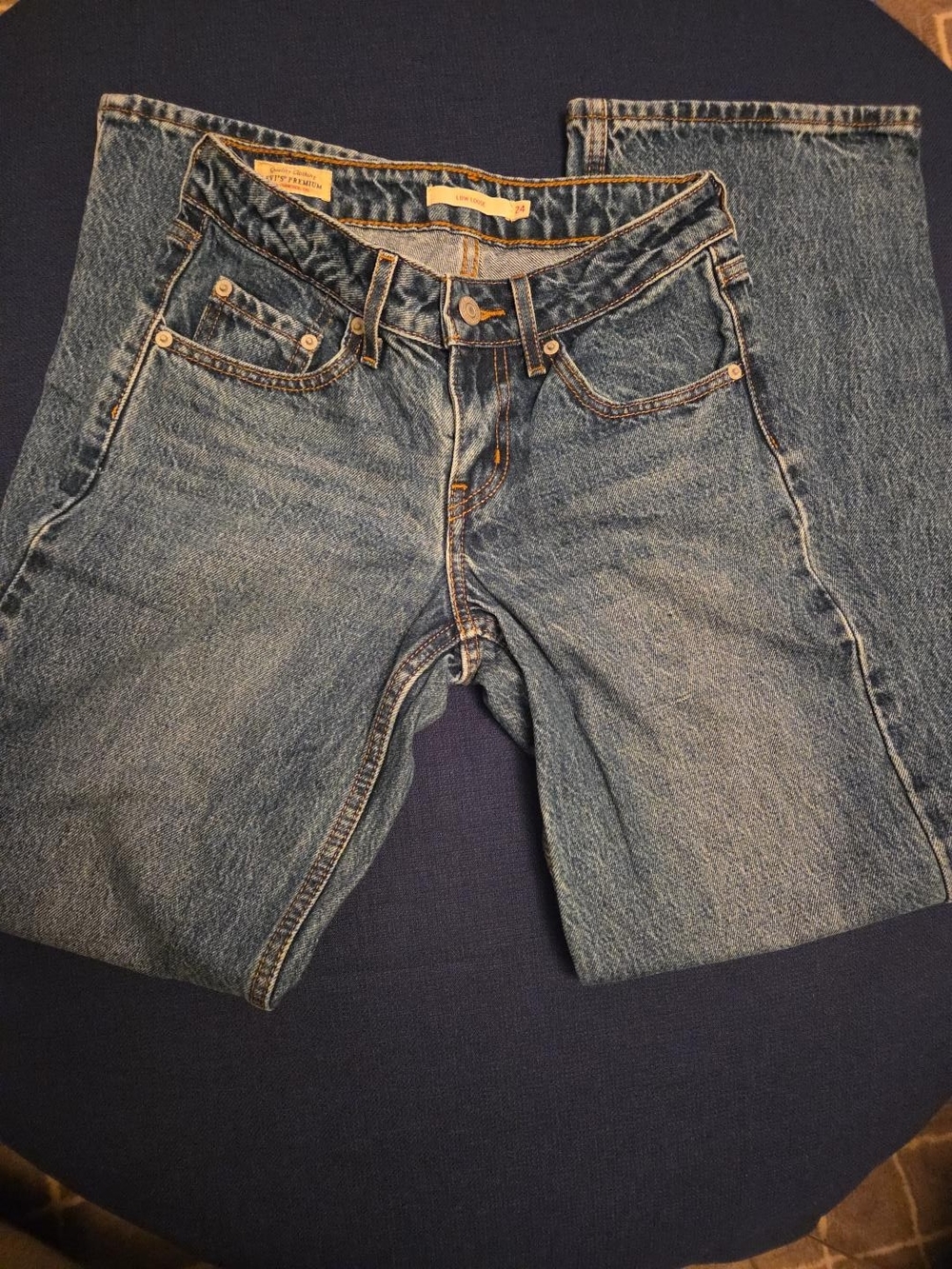Levi's Premium Low Loose Jeans W24 L30 Relaxed Straight Denim